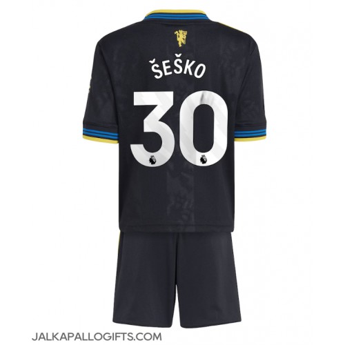Manchester United Benjamin Sesko #30 Kolmas Peliasu Lasten 2025-26 Lyhythihainen (+ Lyhyet housut)
